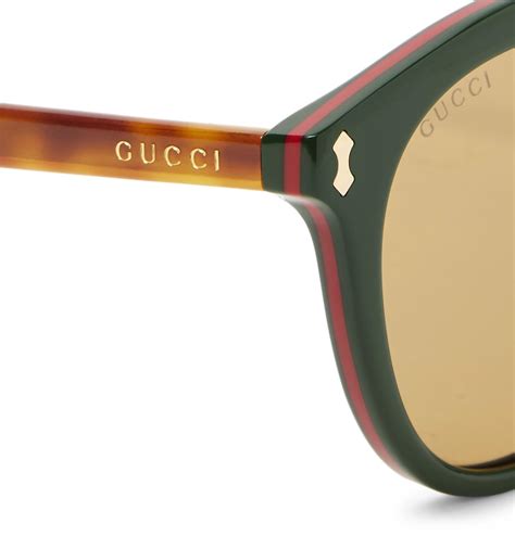 green gucci circle glasses|gucci 55mm round sunglasses.